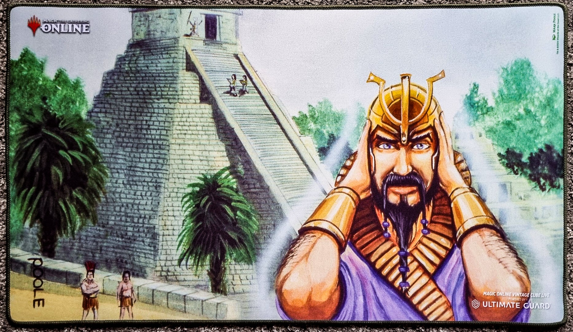 Ancestral Recall - Mark Poole - Magic Online Vintage Cube Live - Stitched MTG Playmat