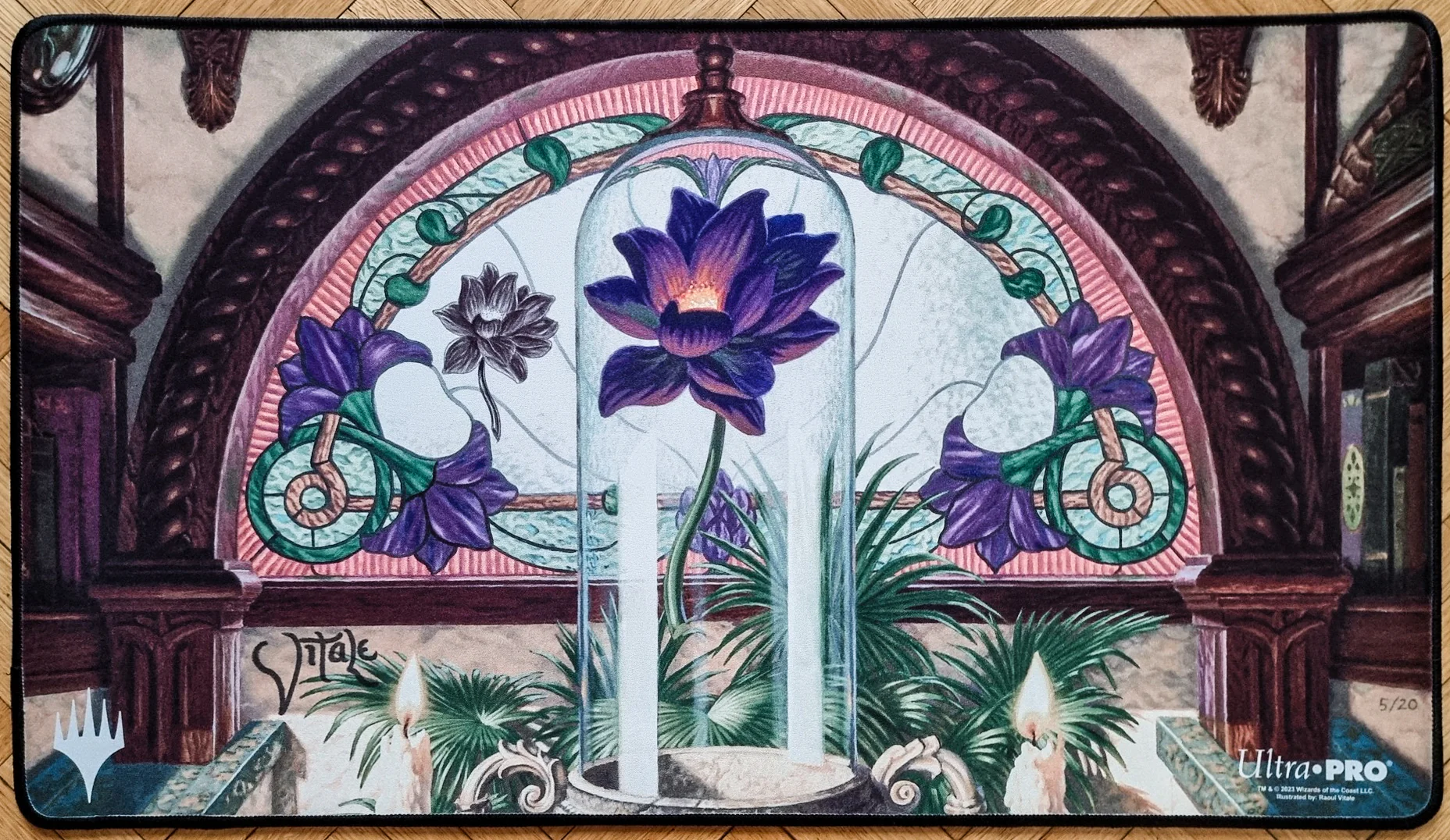 Black Lotus - Raoul Vitale - Limited Edition [#5/20 Copies] - Sketched - Signed by the Artist - Embroidered - MTG Playmat
