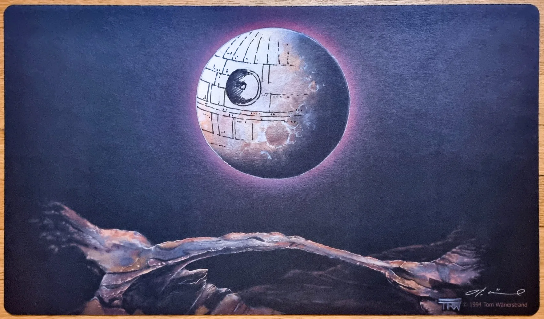 Blood Moon - Tom Wänerstrand - Signed & Sketched MTG Playmat