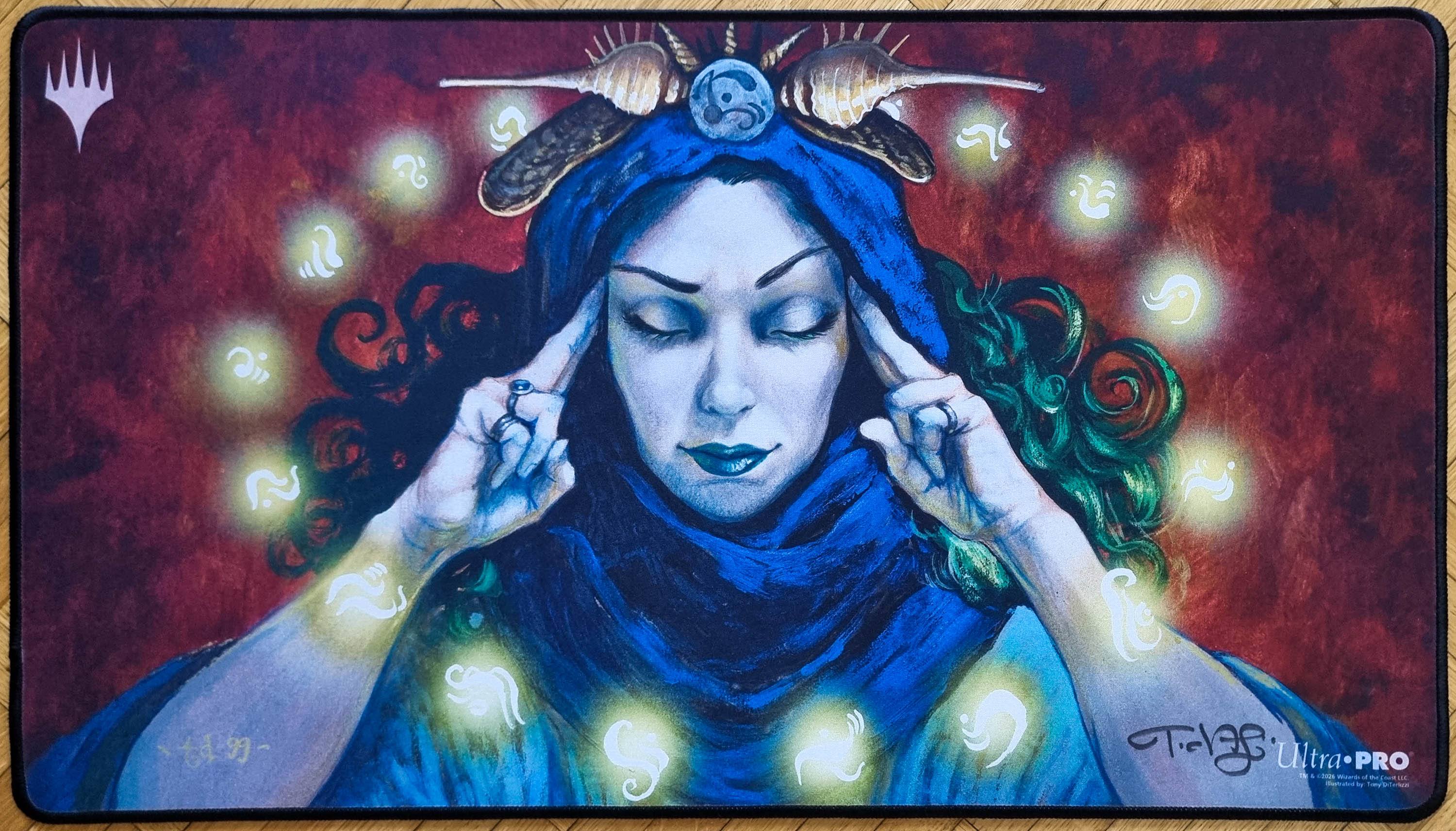 Brainstorm - DiTerlizzi - Signed & Stitched MTG Playmat