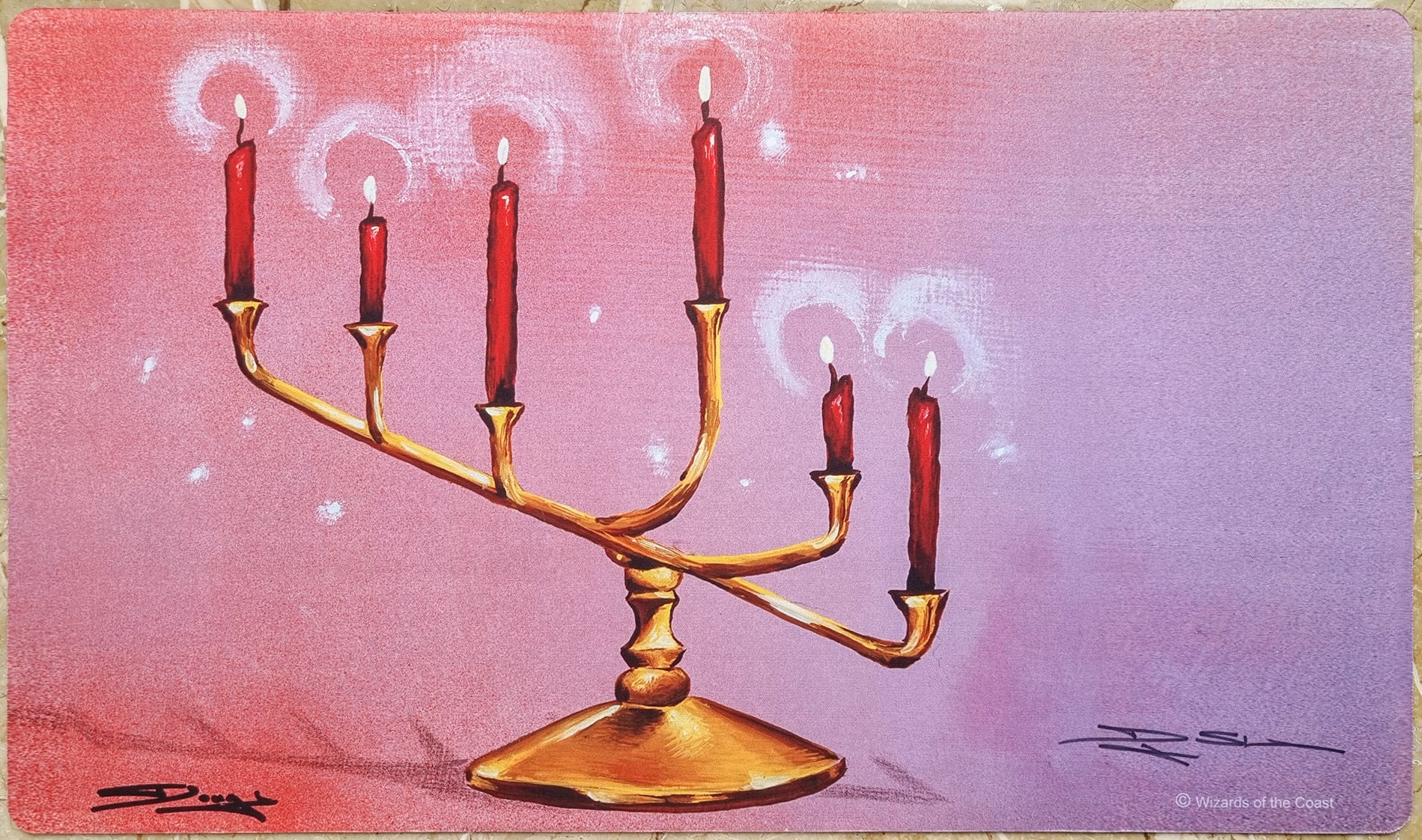 Candelabra of Tawnos - Douglas Shuler - Signed MTG Playmat