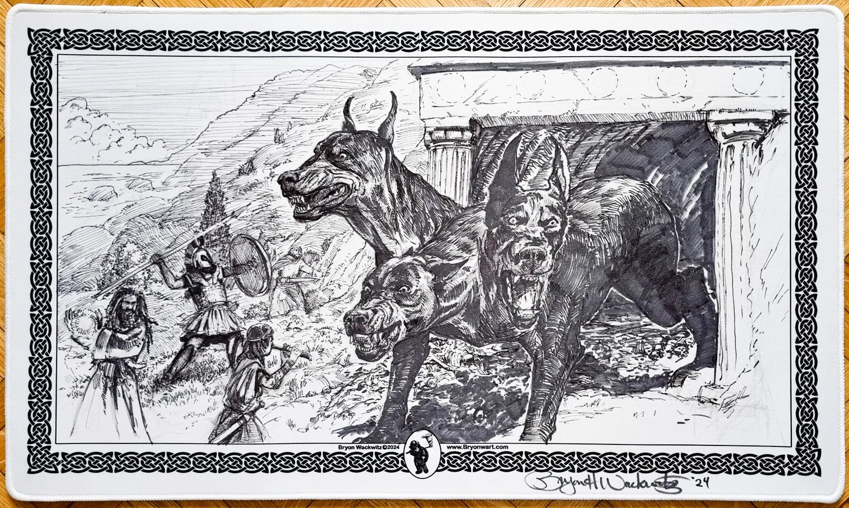 Cerberus - Bryon Wackwitz - Hand Drawn & Signed MTG Playmat