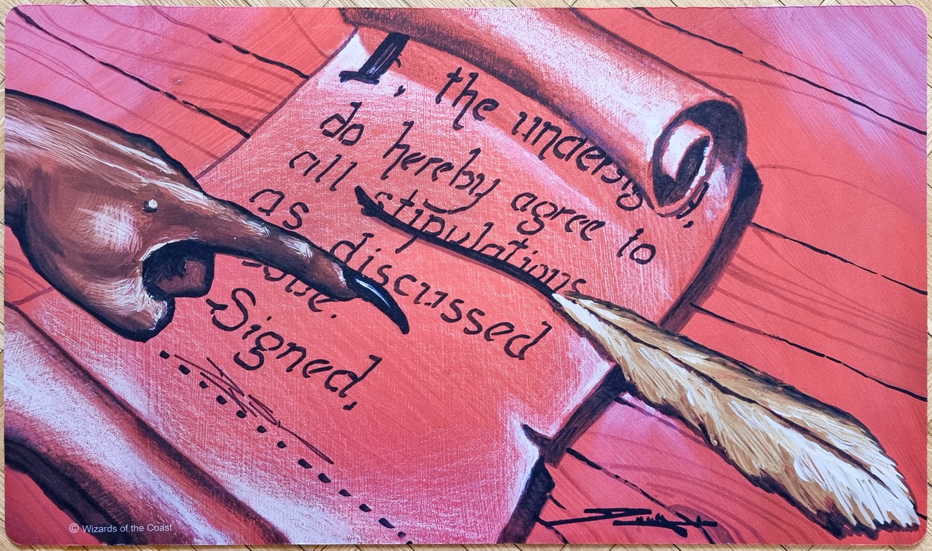 Contract from Below - Douglas Shuler - Signed MTG Playmat