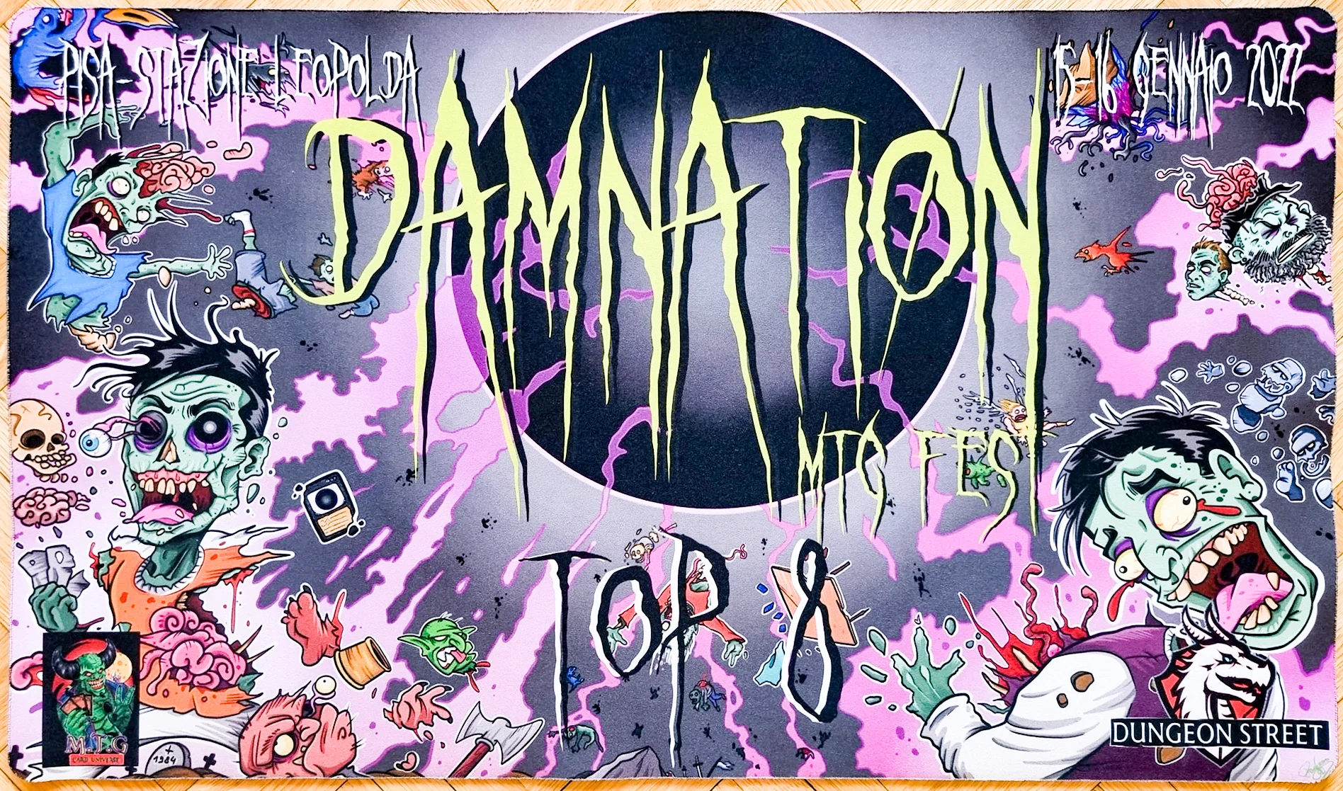 Damnation MTG Fest Top 8 - Pisa 2022 - MTG Playmat