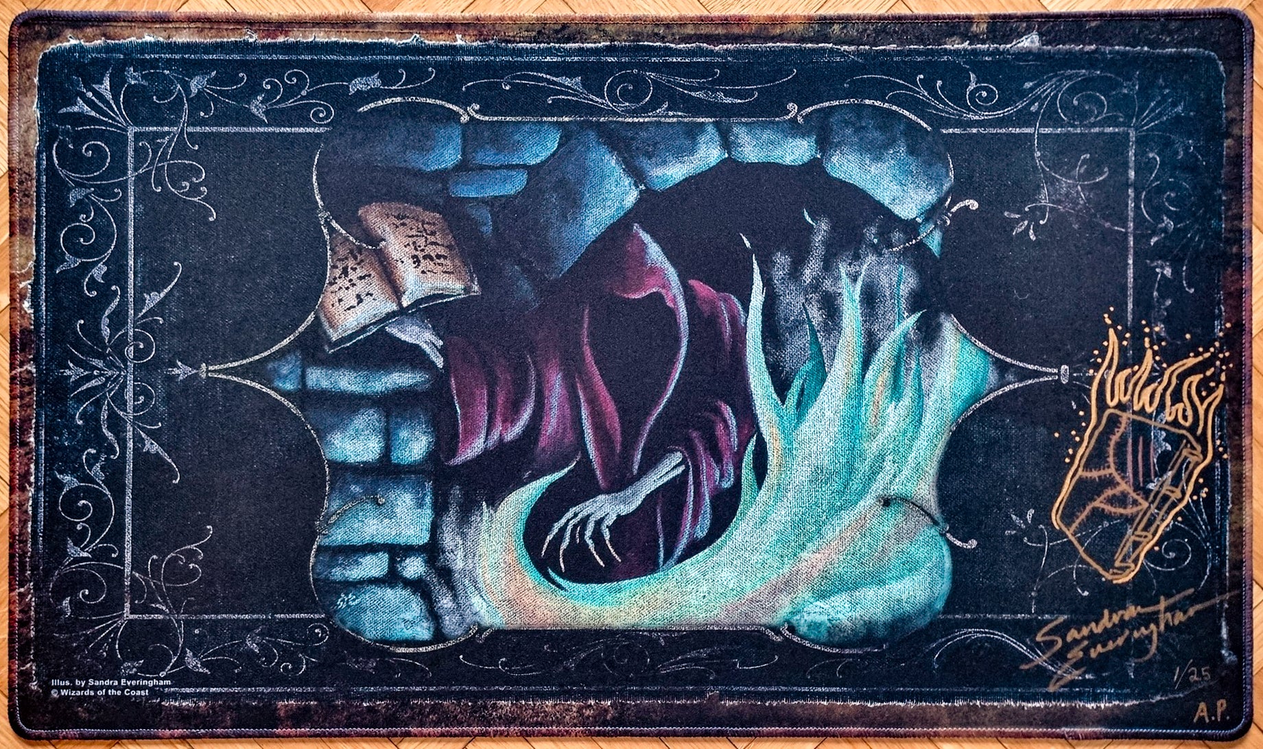 Dark Ritual - Sandra Everingham - Artist Proof Limited Edition [#1 of 25 Copies] - Stitched, Signed & Sketched MTG Playmat