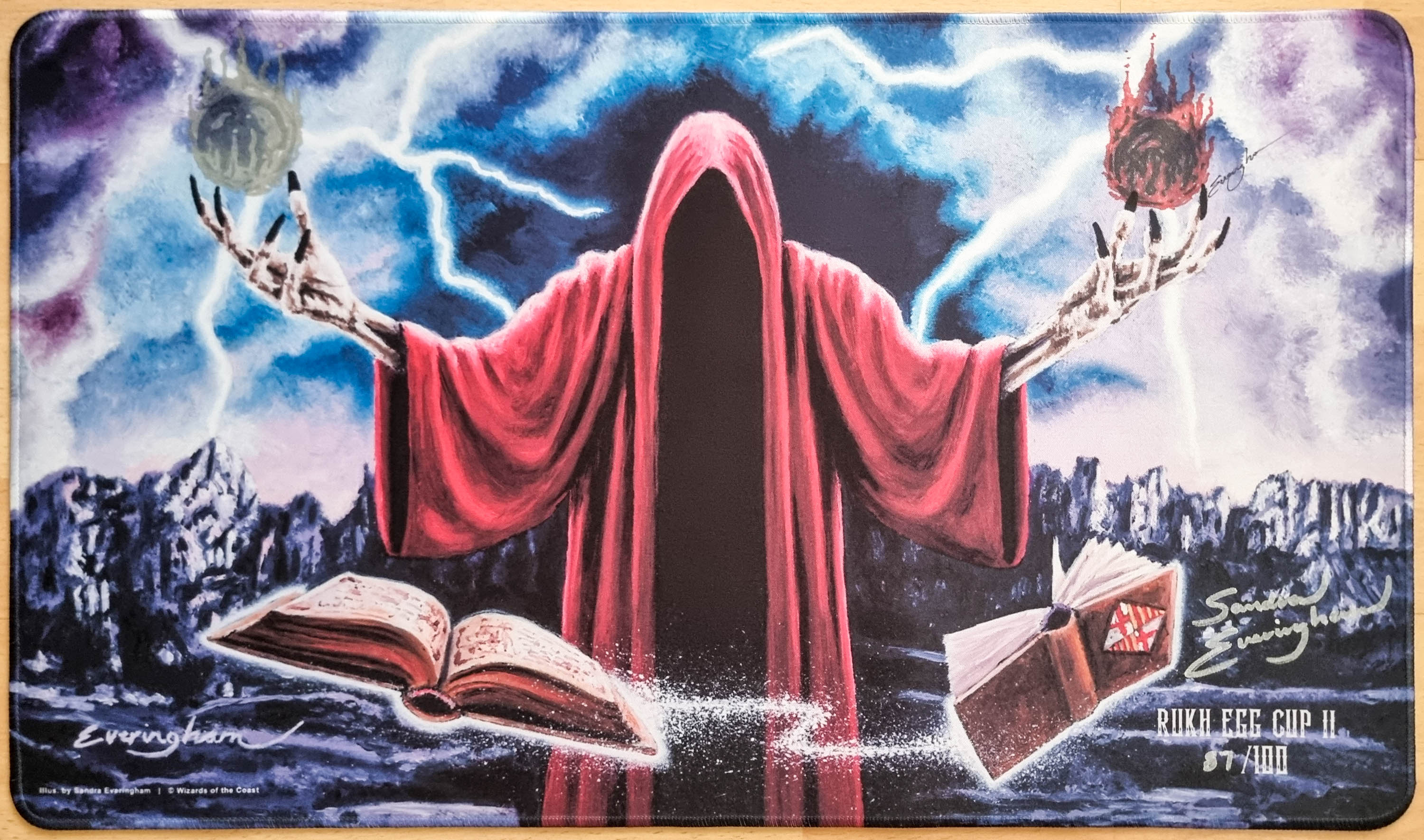 Dark Ritual - Sandra Everingham - Rukh Egg Cup II Barcelona 2026 - Signed, Sketched & Stitched Limited Edition [#87/100] MTG Playmat