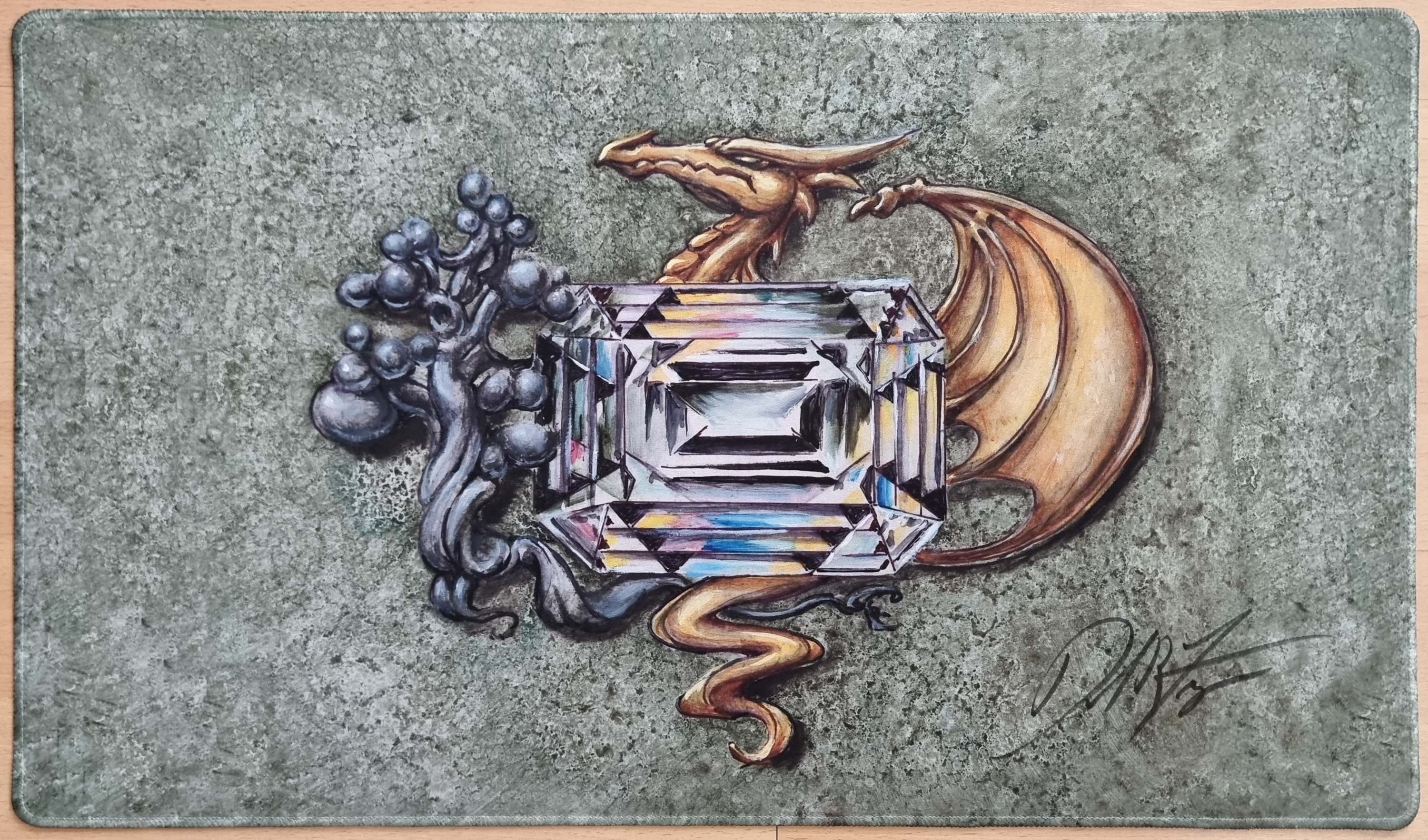 Earthen Mox - Dan Frazier - Signed & Stitched MTG Playmat