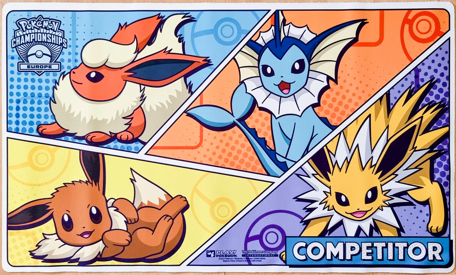 Eevee & Evolutions - European International Championship 2023 - Competitor Playmat - Pokémon Playmat