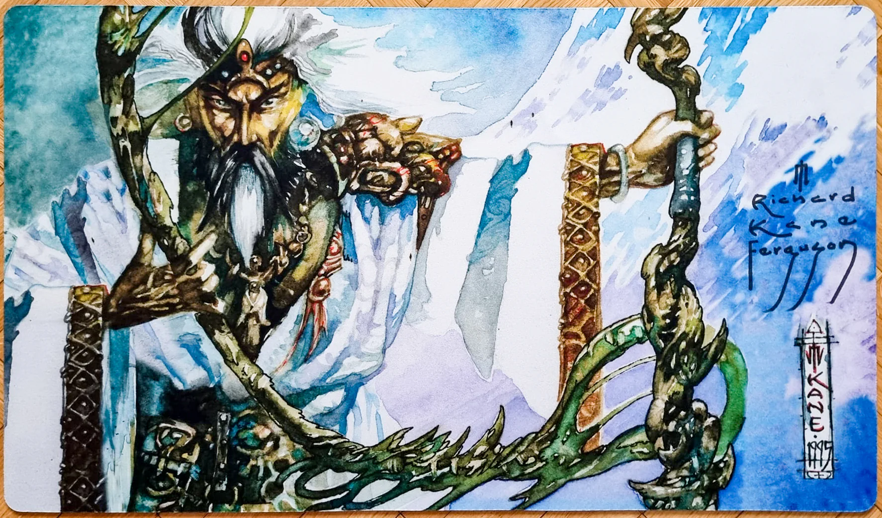 Elder Druid - Richard Kane Ferguson - Signed MTG Playmat