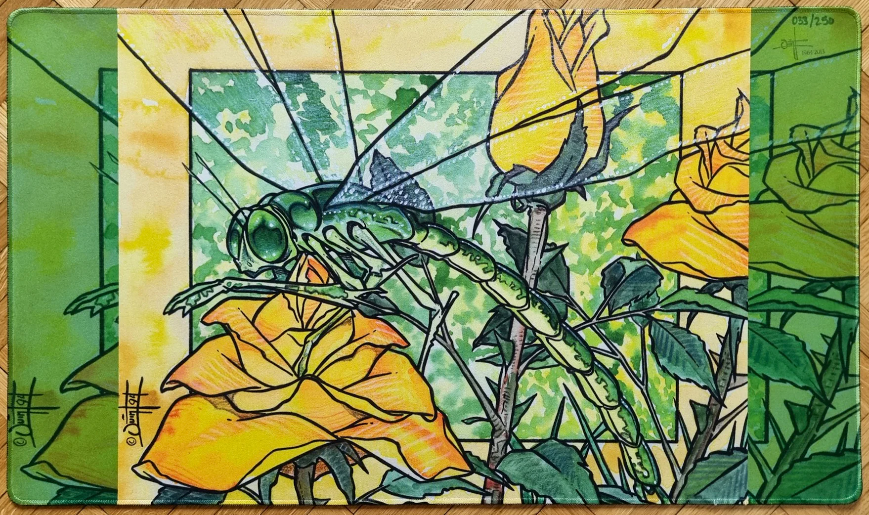 Emerald Dragonfly - Quinton Hoover - Limited Edition [250 Copies] - Embroidered - MTG Playmat