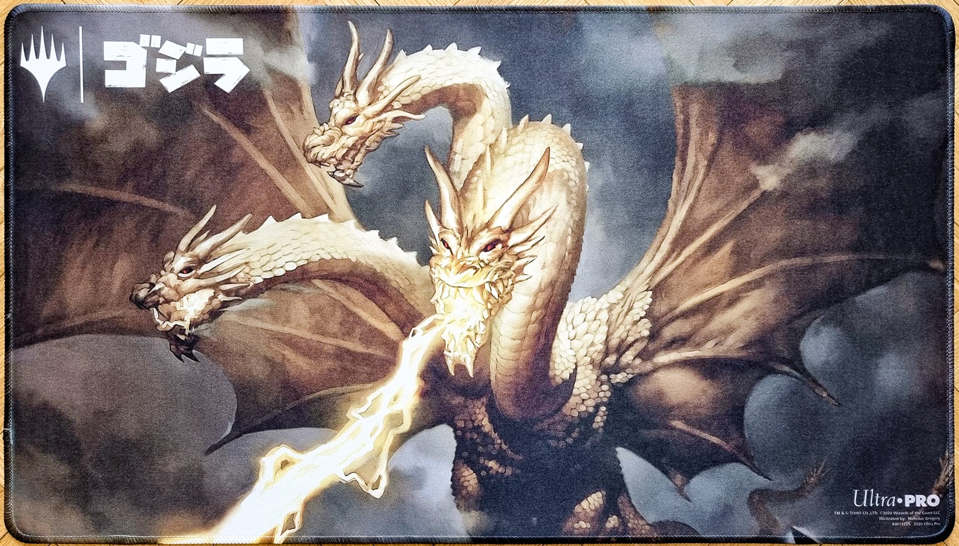 Ghidorah, King of the Cosmos (Illuna, Apex of Wishes) - Nicholas Gregory - Stitched MTG Playmat