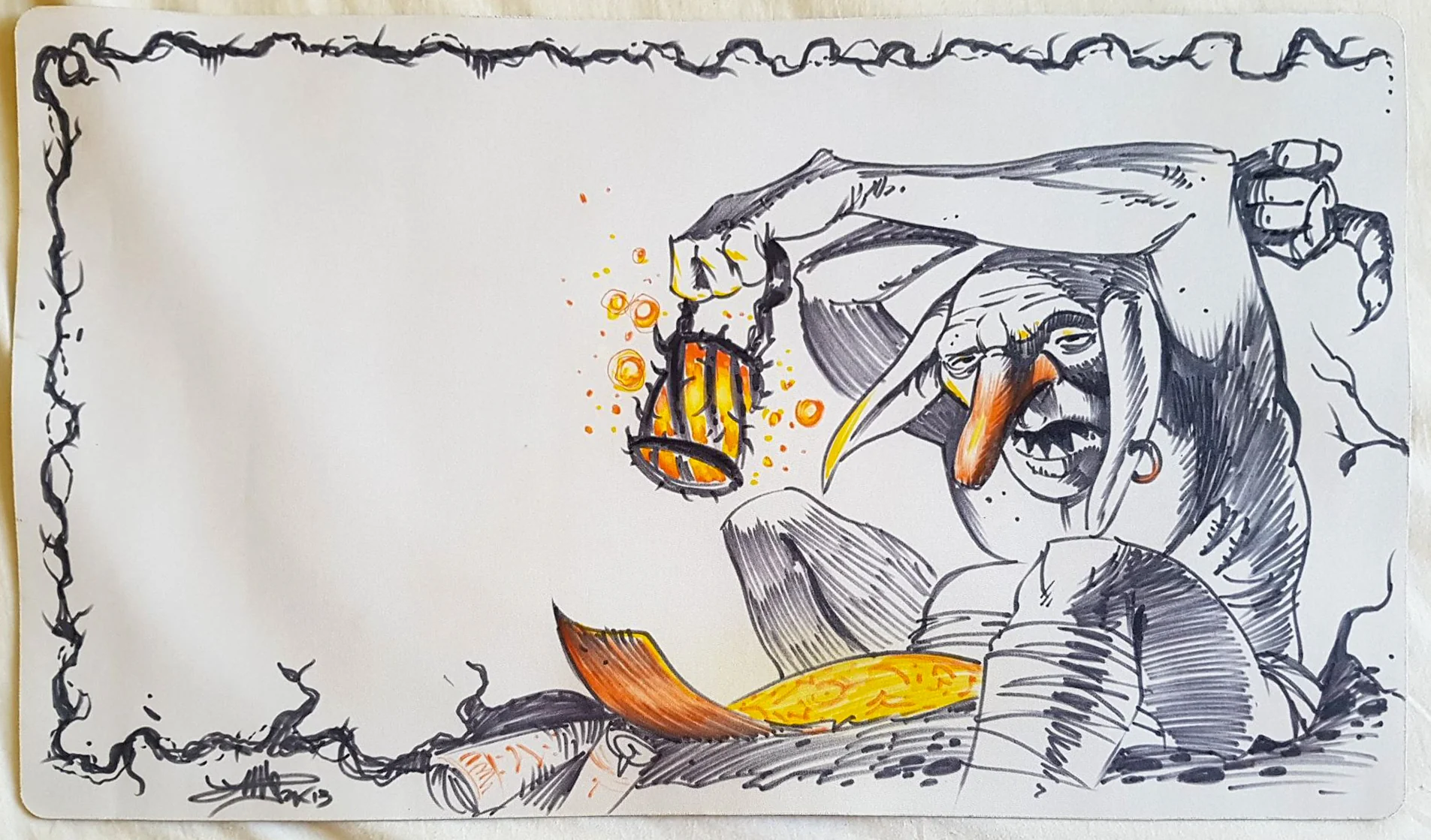 Goblin - Hand Drawn & Signed by Dany Orizio - MTG Playmat