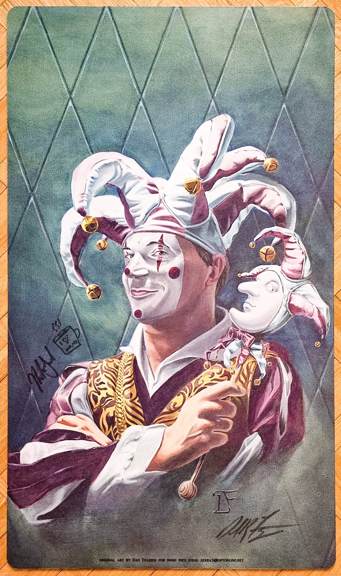 Jester's Cap [Reimagined with Richard Garfield's Face] - Dan Frazier - Signed by the Artist - Sketched