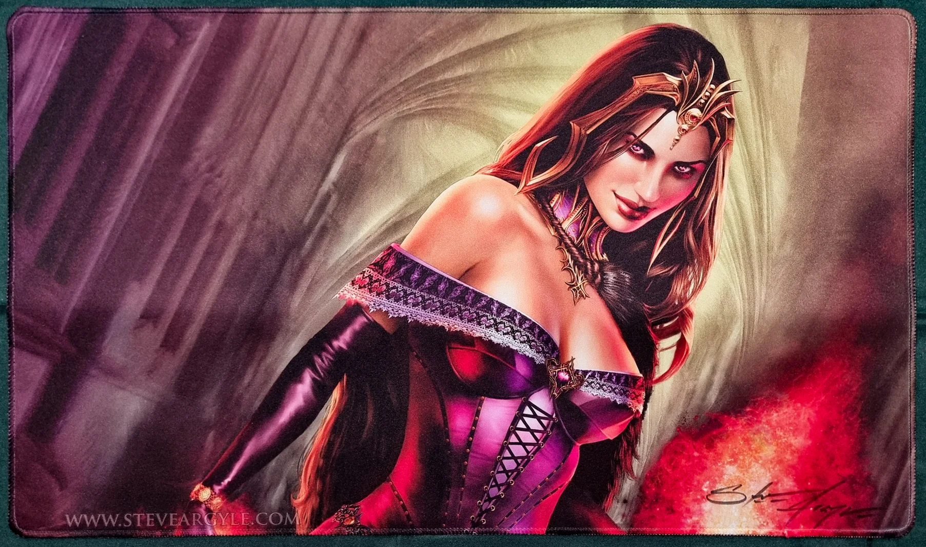 Liliana of the Veil - Steve Argyle - Signed & Stitched MTG Playmat