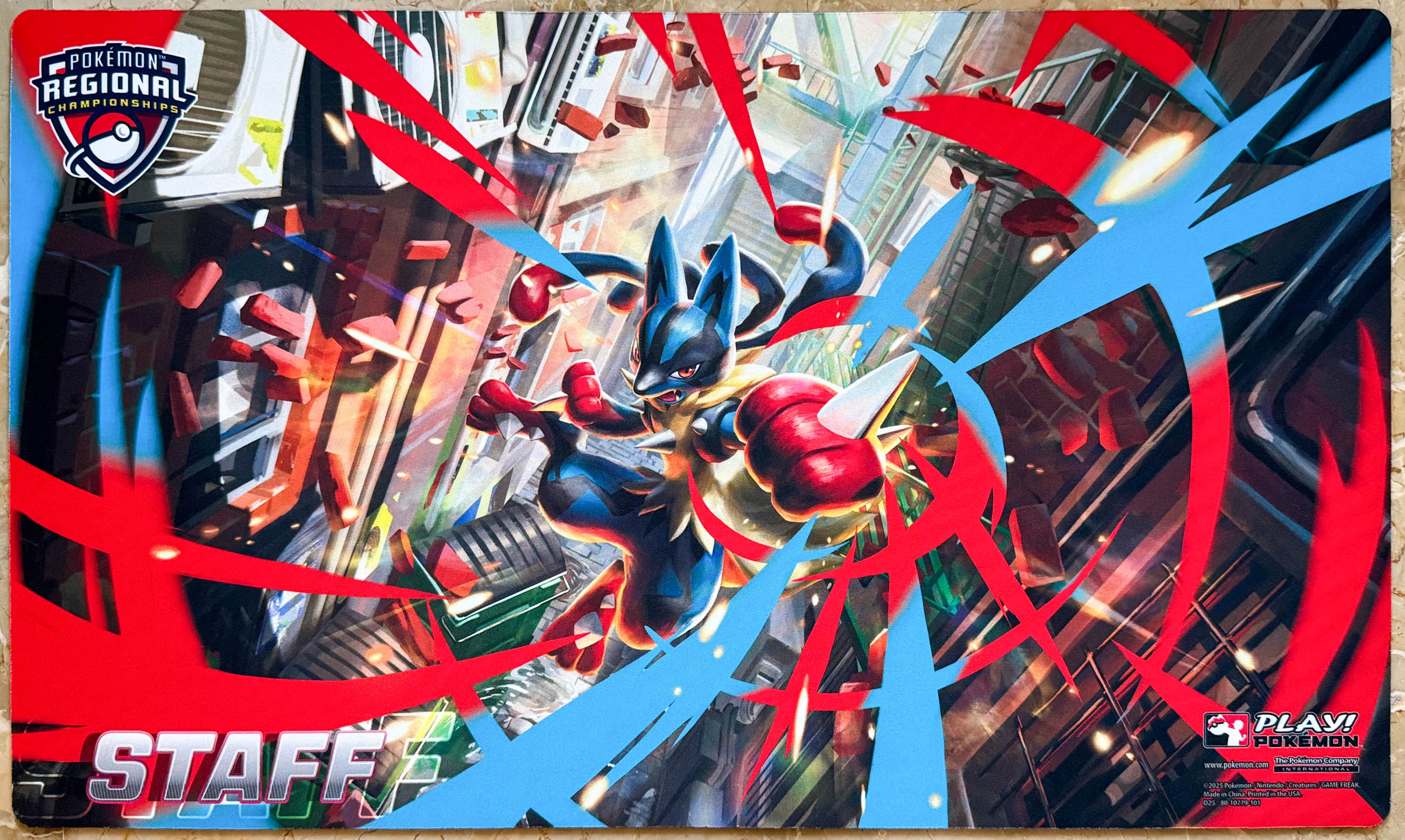 Mega Lucario - Pokémon Regional Championships 2025 [Staff] - Pokémon Playmat