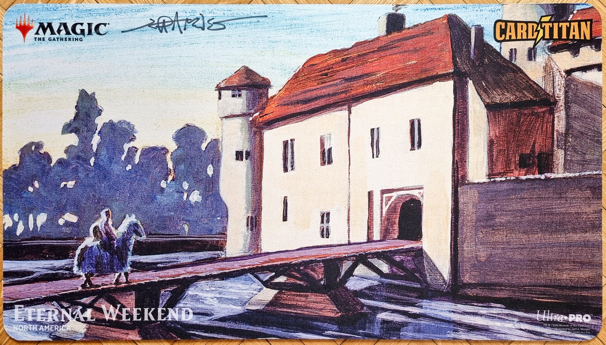 Moat - Jeff A. Menges - Eternal Weekend 2019 North America - Signed MTG Playmat