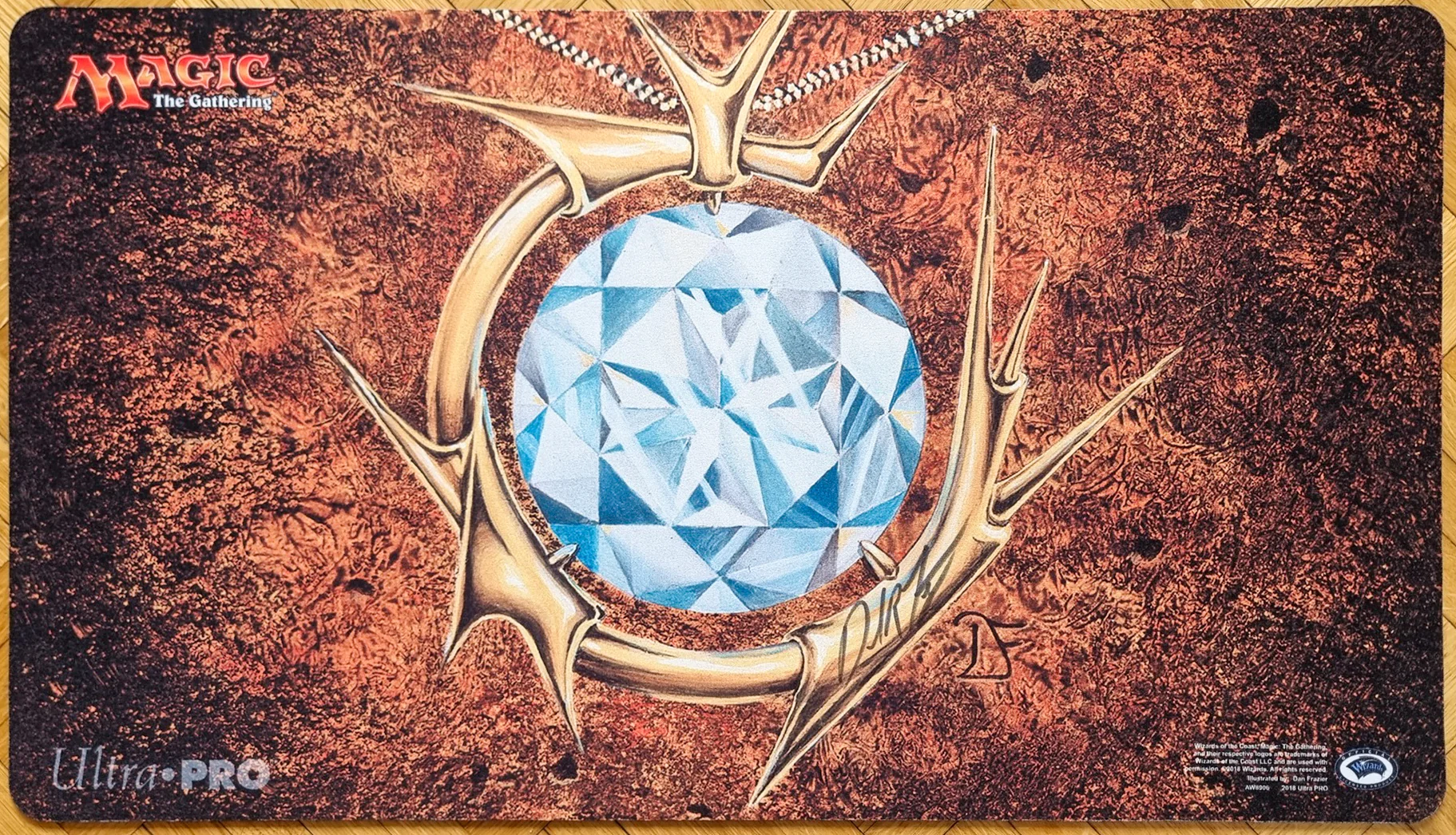 Mox Diamond - Dan Frazier - Signed MTG Playmat