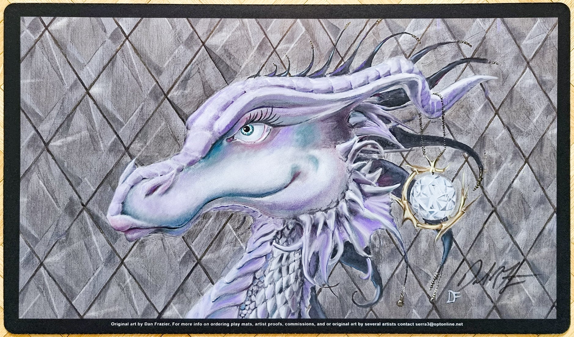 Mox Diamond Dragon - Dan Frazier - Signed MTG Playmat