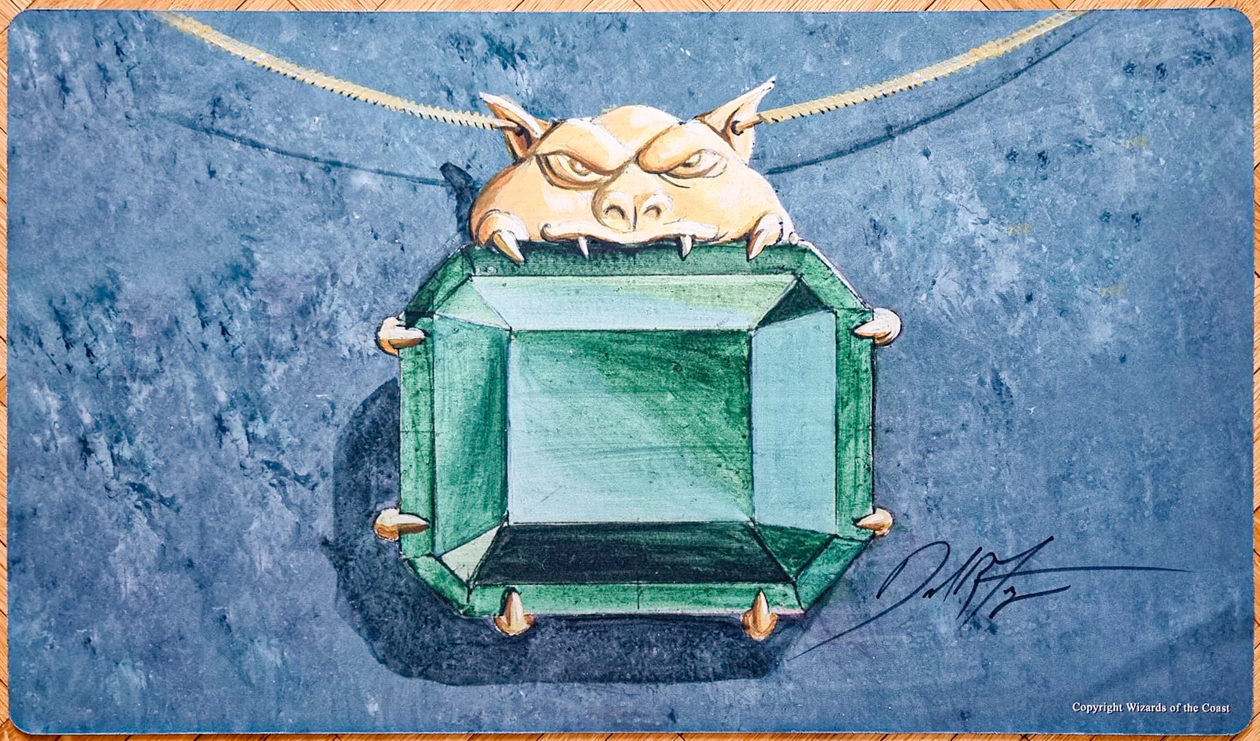 Mox Emerald - Dan Frazier - Signed MTG Playmat