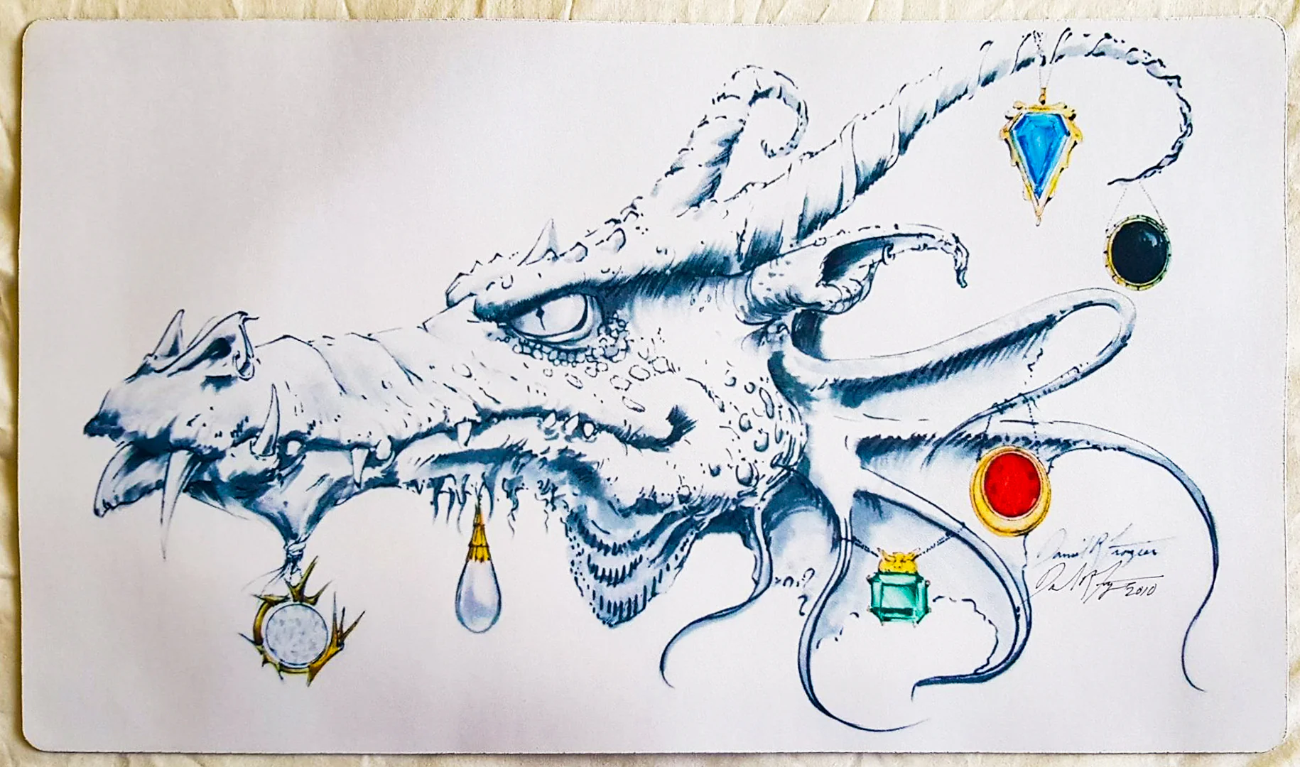 Moxen Dragon - Signed by Artist - MTG Playmat