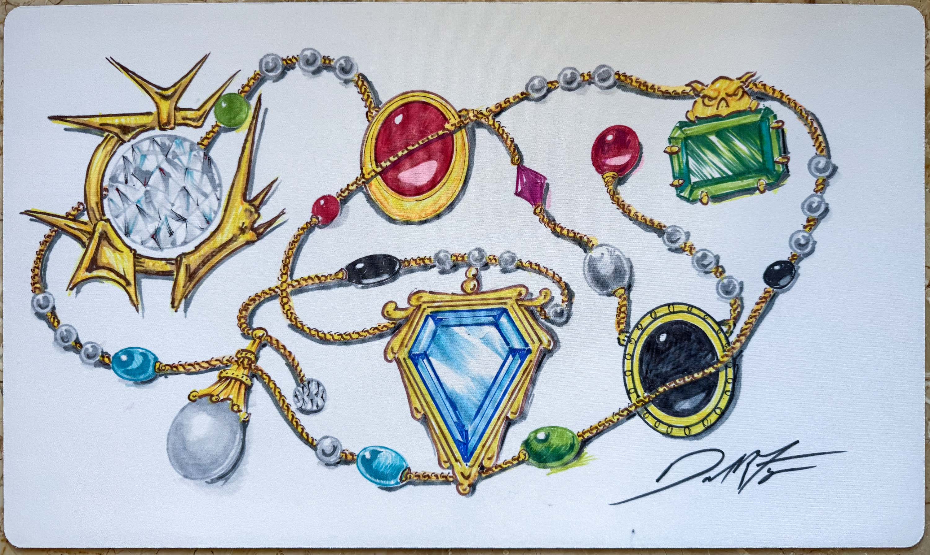 Moxen [V5] - Dan Frazier - Hand Drawn & Signed MTG Playmat