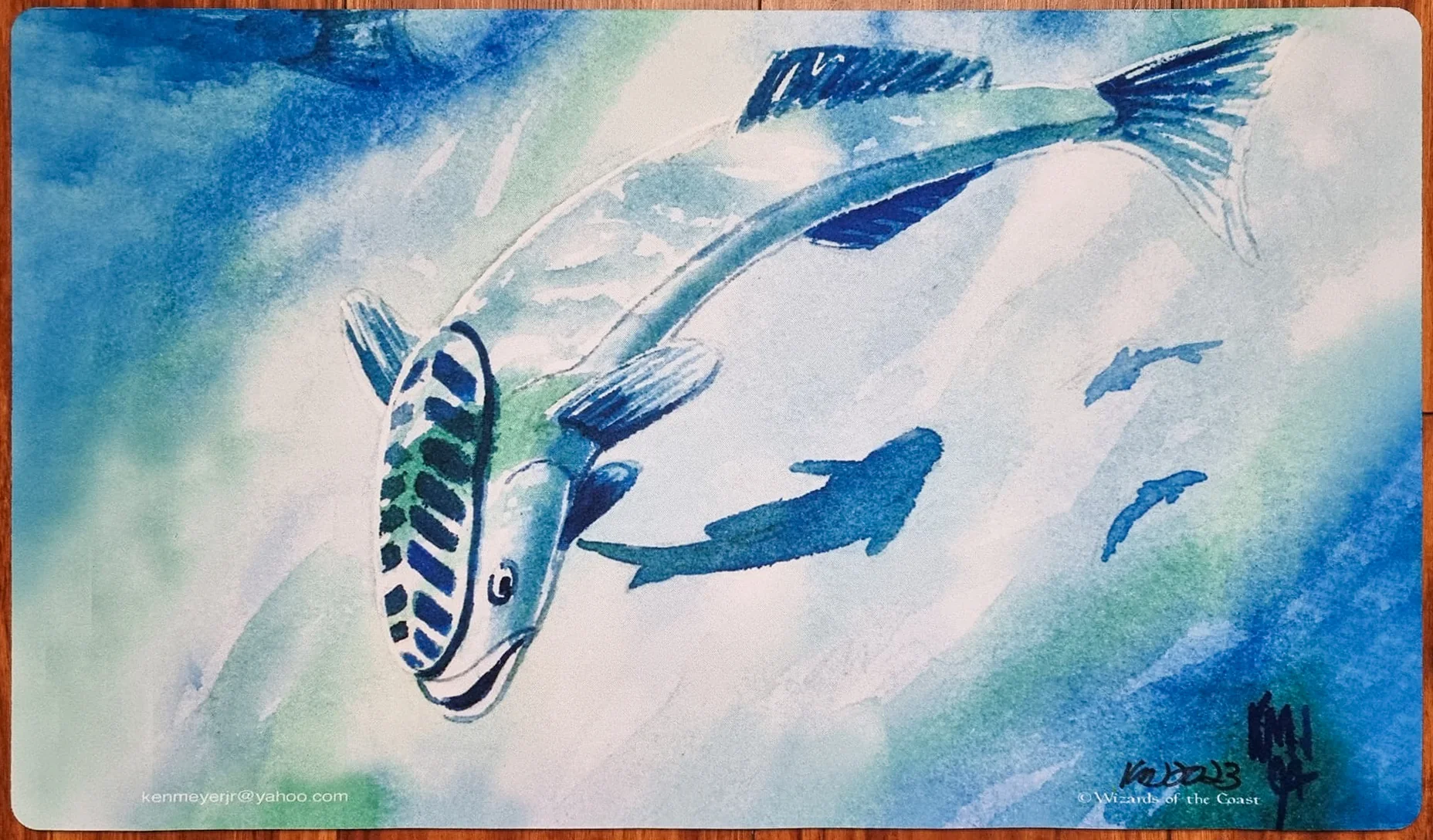 Mystic Remora - Ken Meyer Jr. - WOTC Copyright - Signed MTG Playmat