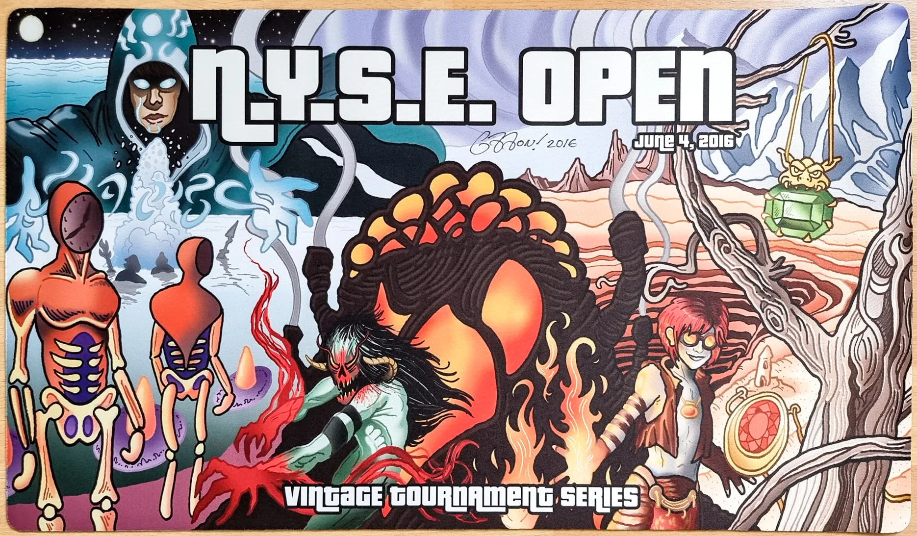 N.Y.S.E. Open 2016 - Greg Fenton - Vintage Tournament Series - Signed by the Artist - MTG Playmat