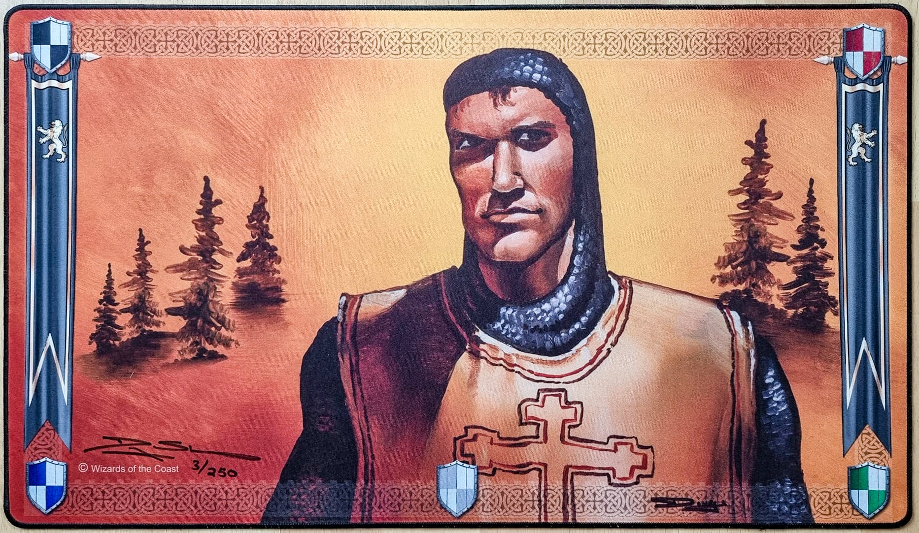 Northern Paladin - Douglas Shuler - Signed & Stitched Limited Edition [250 Copies] MTG Playmat