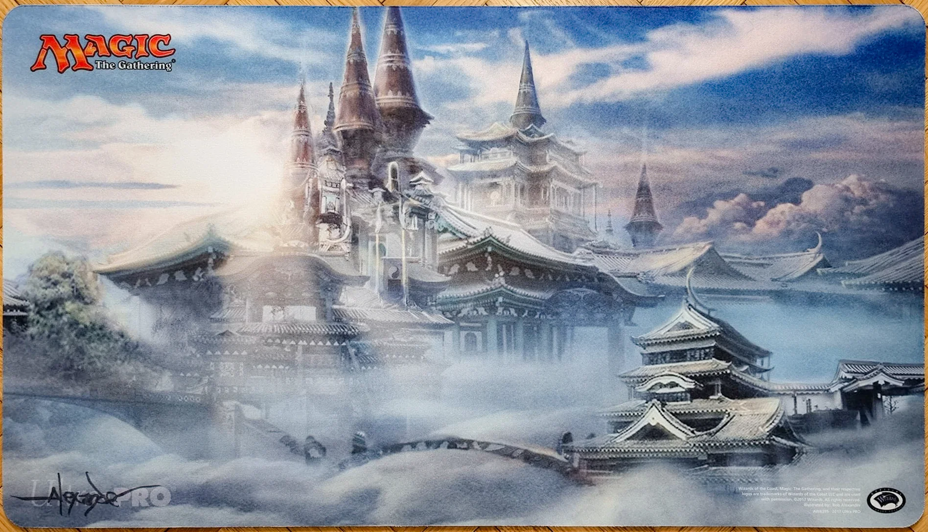 Oboro, Palace in the Clouds - Rob Alexander [Magic logo] - Signed by the Artist - MTG Playmat