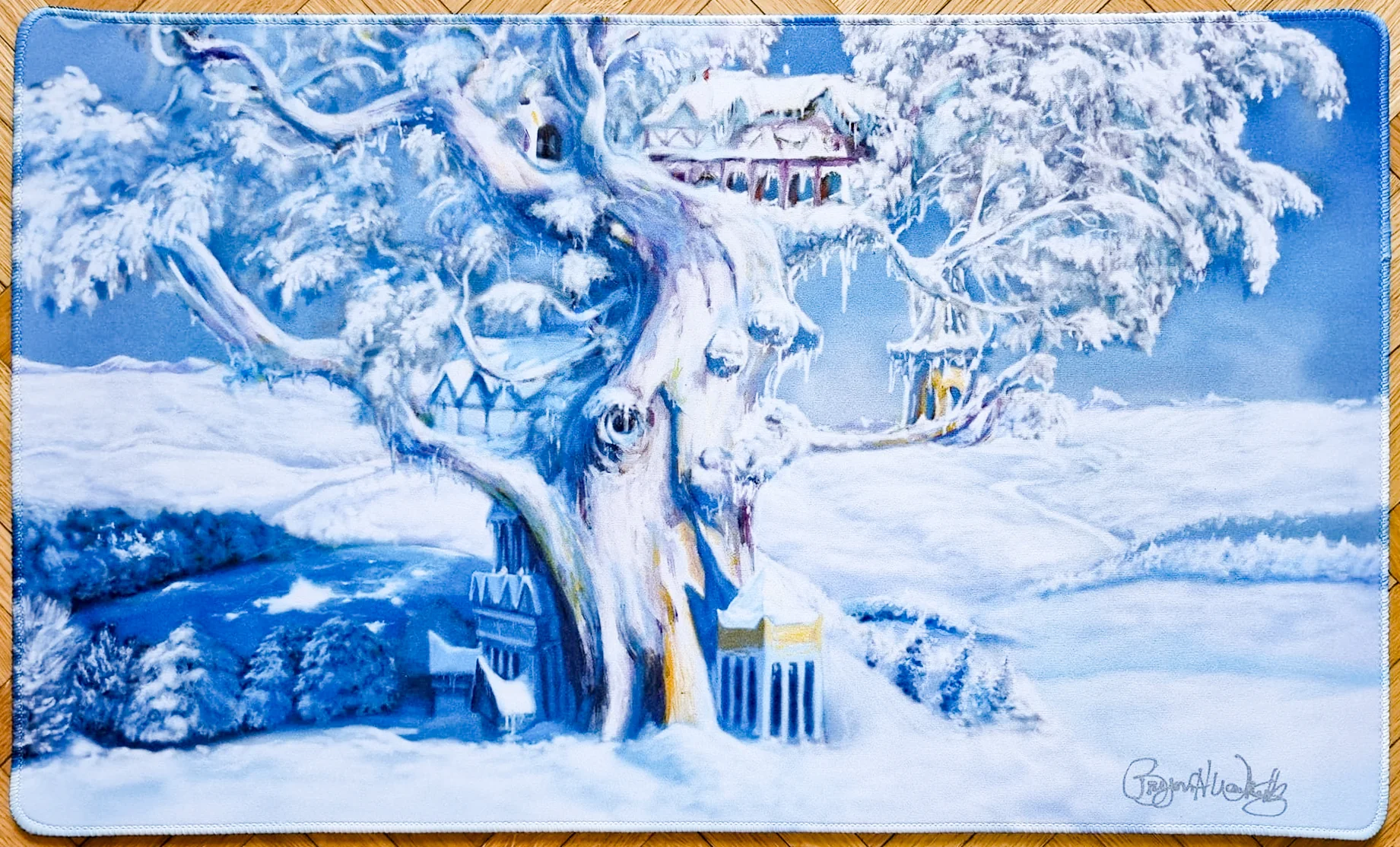Pendelhaven [Frozen] - Bryon Wackwitz - Signed & Stitched MTG Playmat