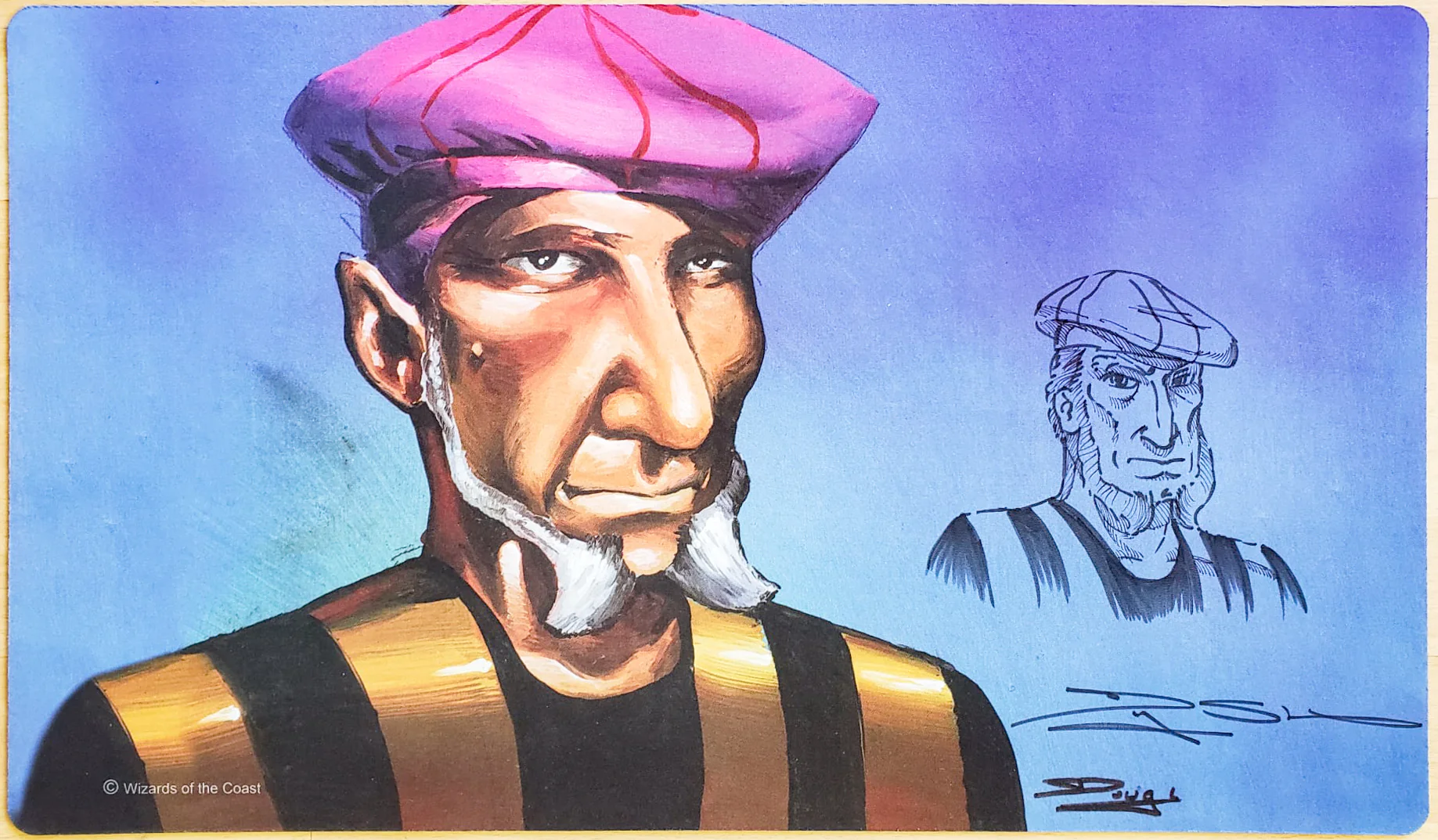 Prodigal Sorcerer - Douglas Shuler - Sketched [V.2] & Signed MTG Playmat