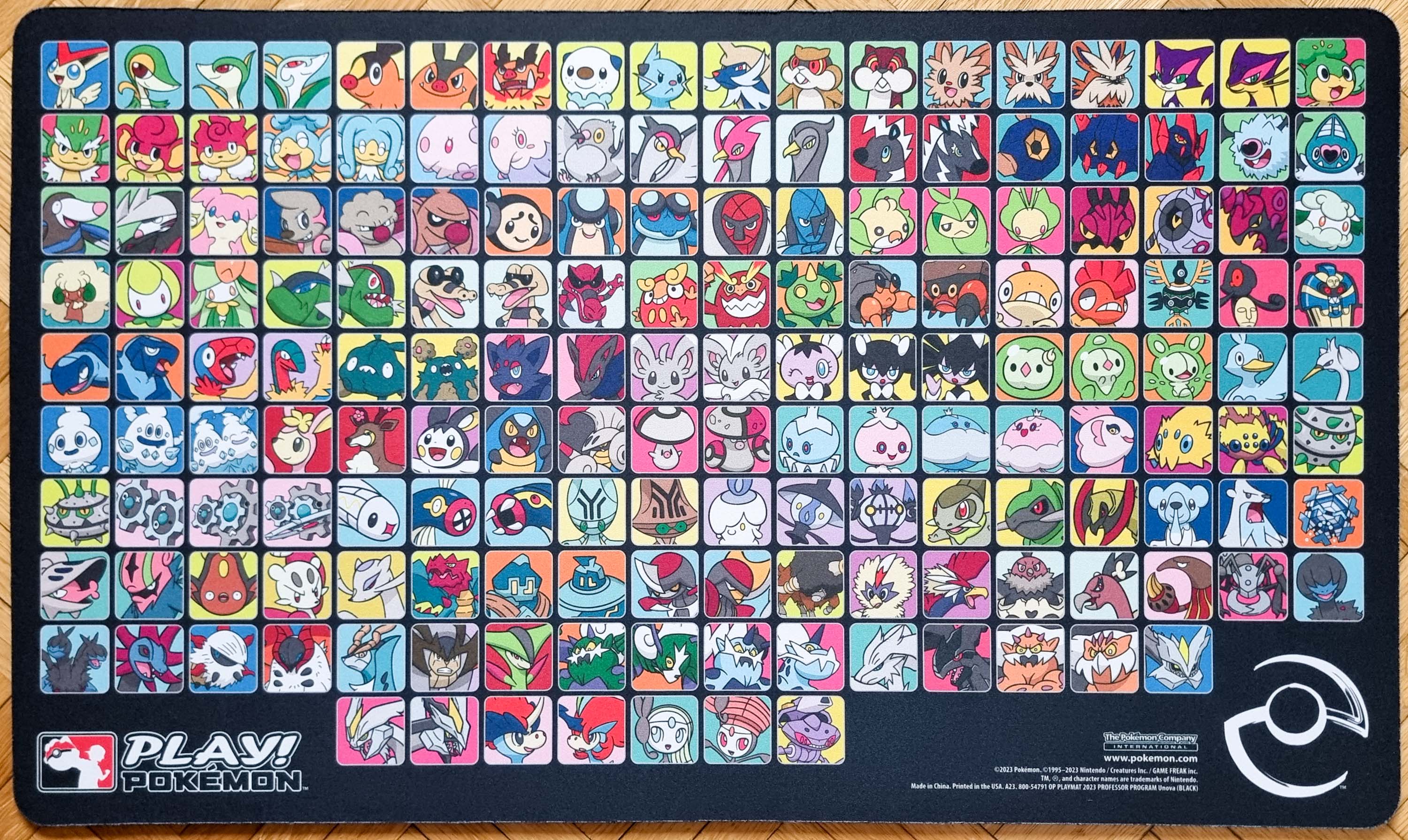 Professor Program Unova (Generation V) Black - Pokémon Playmat