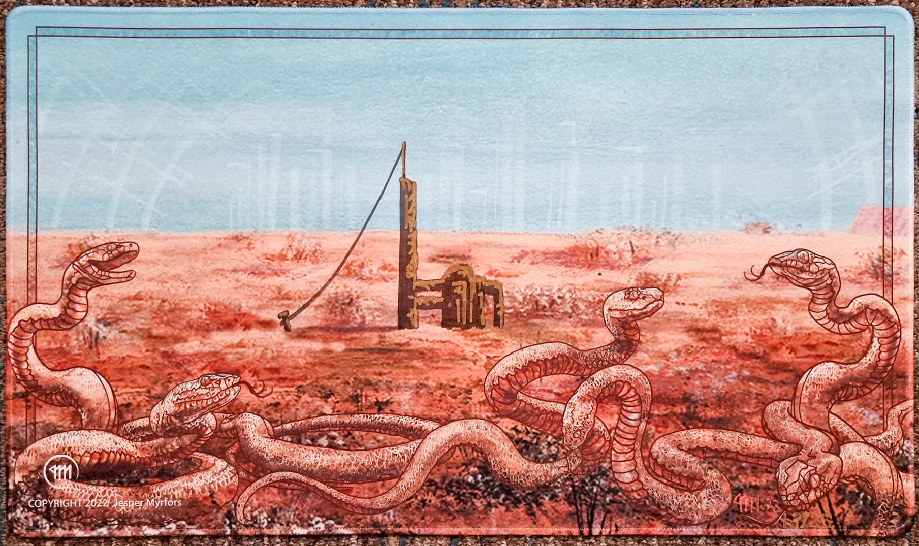 Scrubland - Jesper Myrfors - Artist Proof Limited Edition [#13 of 25 Copies] - Signed by the Artist - Embroidered - MTG Playmat