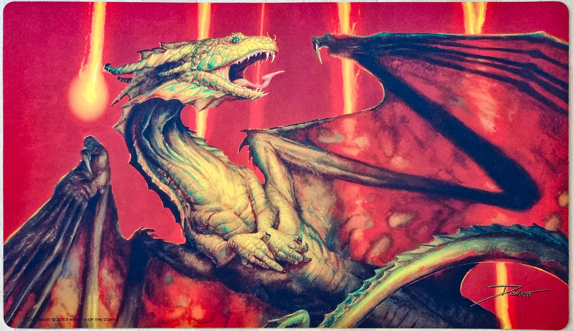 Shivan Dragon - Donato Giancola - Signed MTG Playmat