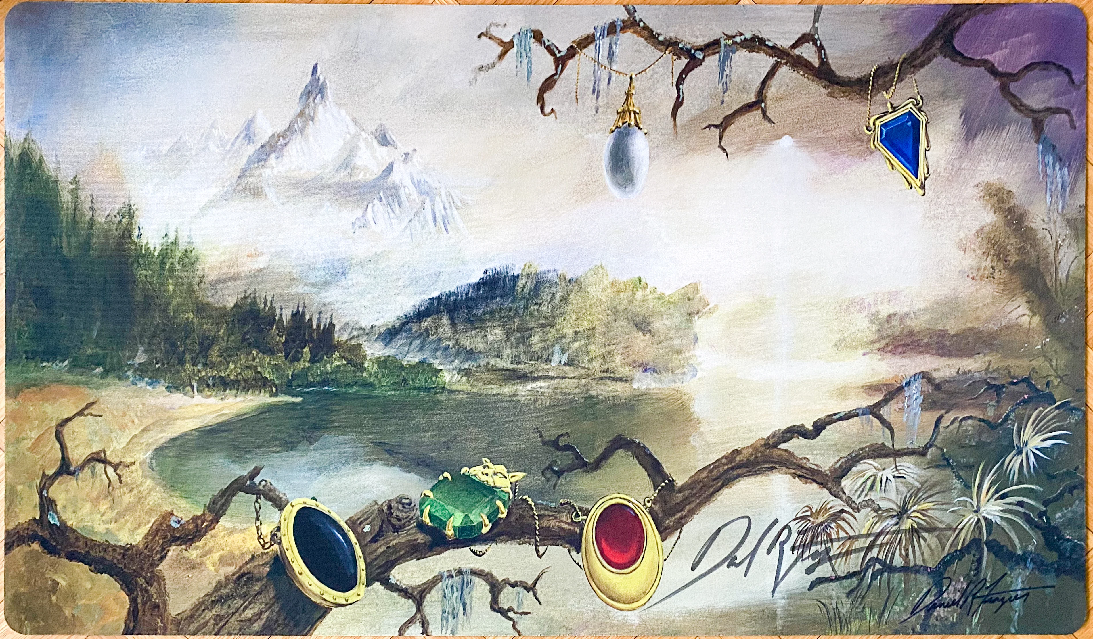 Swamp Moxen - Dan Frazier - Signed MTG Playmat