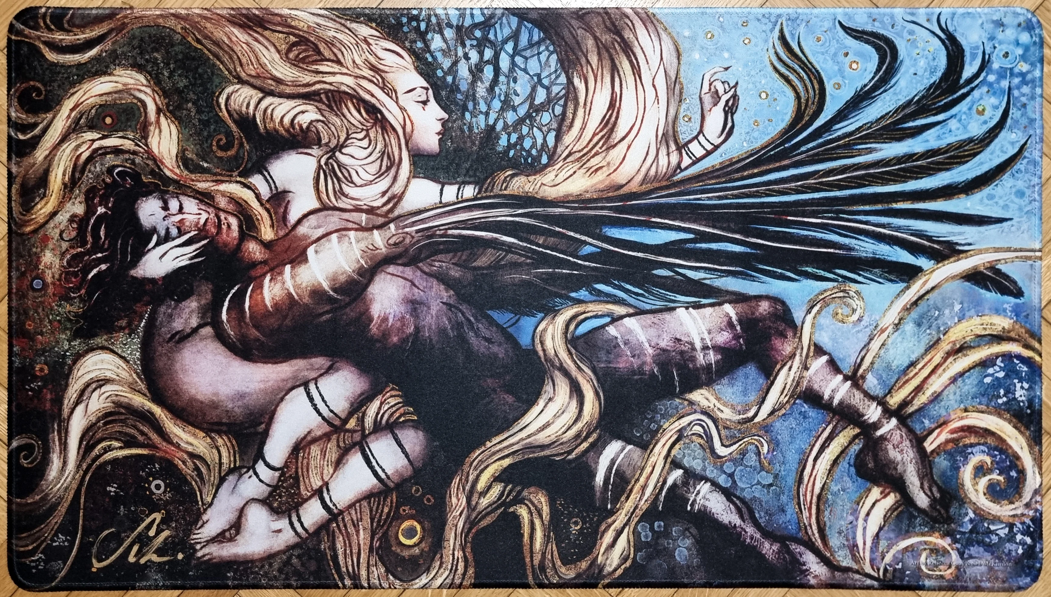 The Poet and the Faerie Queen - Rebecca Guay & Seb McKinnon - Stitched & Signed MTG Playmat