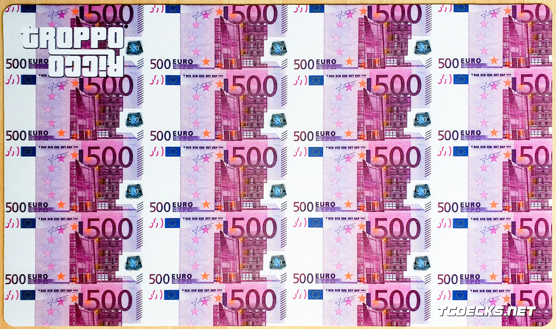 Tropporicco® x TCDecks.net - 500€ Bills - MTG Playmat