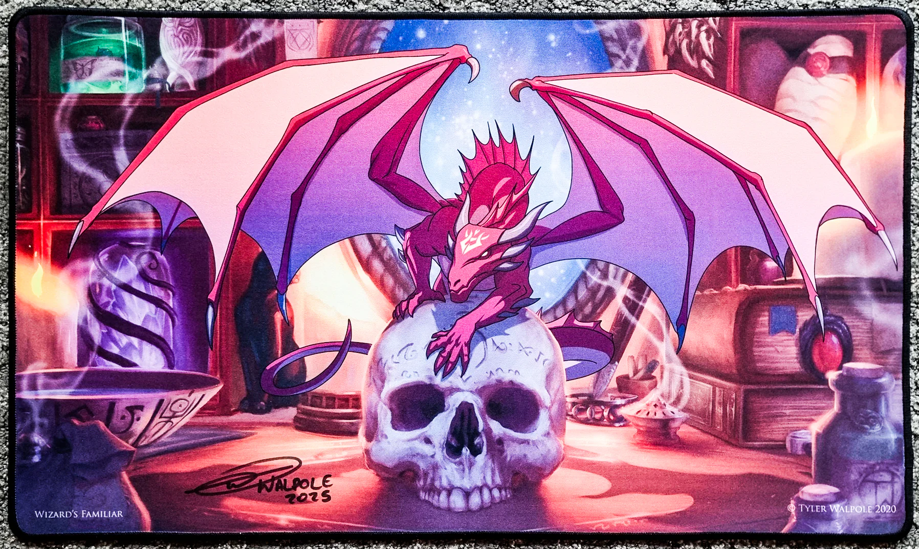 Wizard's Familiar - Tyler Walpole - Signed & Stitched MTG Playmat